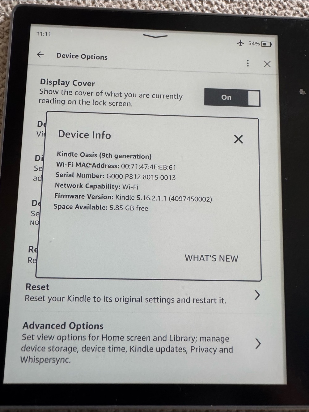 Oasis (9th Gen) Black - 8GB Wi‑Fi E-Reader